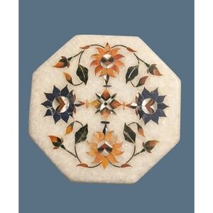 Marble octagon‎ Semi Precious Stone Inlay